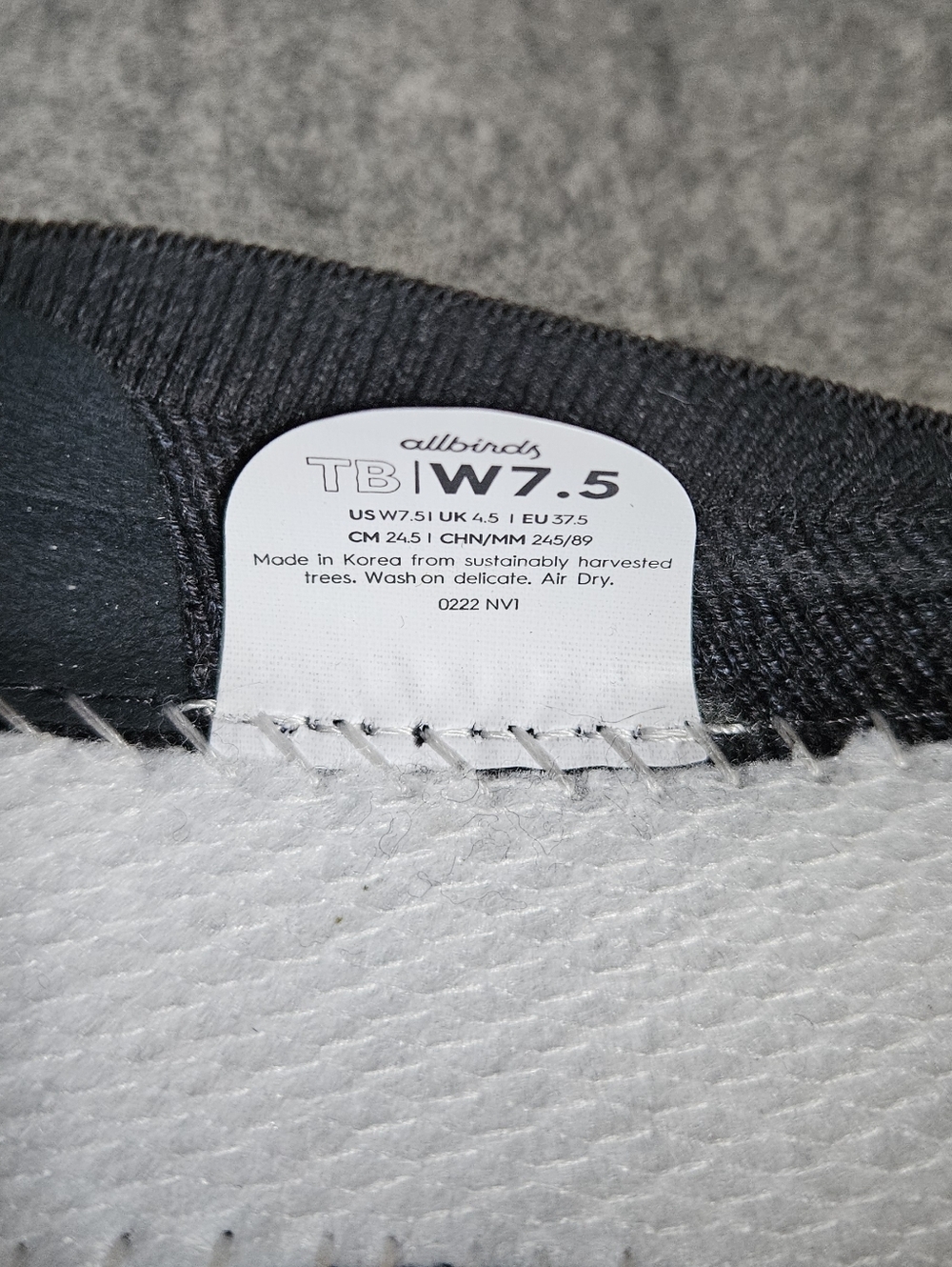 Allbirds Tree Breezers Flats Women 7.5 Navy Night Dark Blue Knit Ballet Comfort - Picture 9 of 13